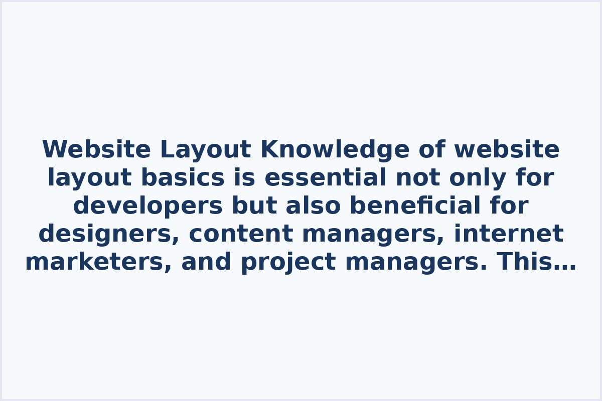 Website Layout