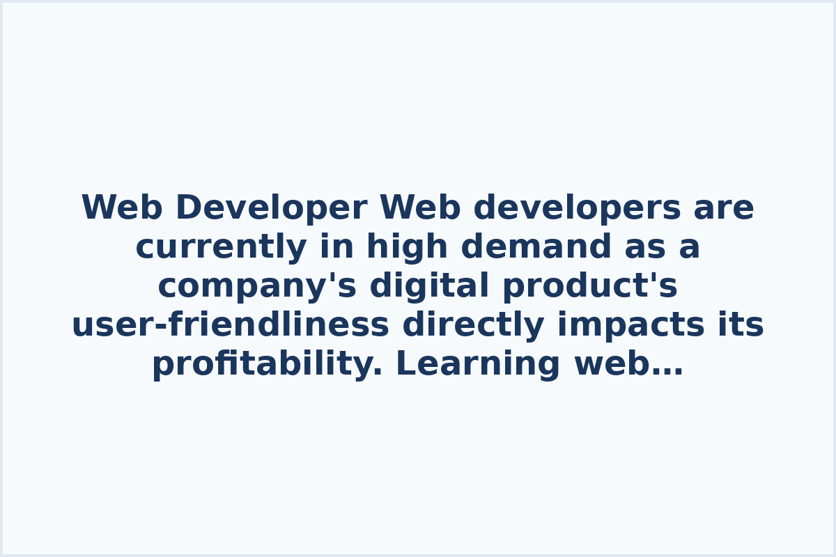 Web Developer