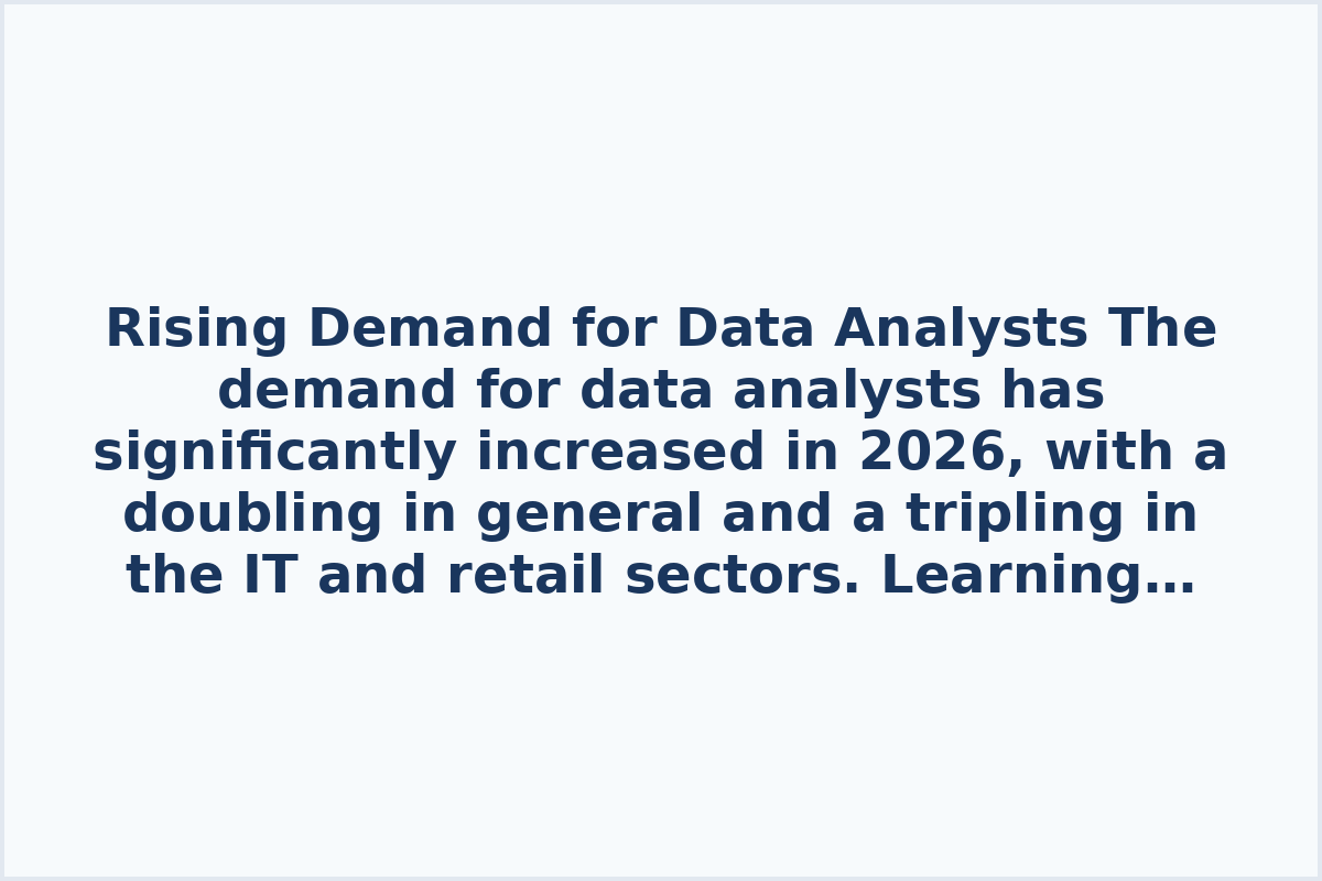 Rising Demand for Data Analysts