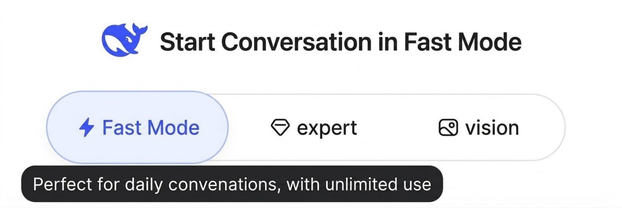 DeepSeek V4 Set to Launch with Exciting Interface Changes

Three new modes have been unveiled for the upcoming DeepSeek V4 release: Fast Mode for straightforward tasks, Expert Mode for intricate operations, and Vision Mode tailored for image processing. These updates are expected to be the last before the official launch.

Meanwhile, Nvidia shareholders are experiencing a sluggish beginning to their investments. 😂