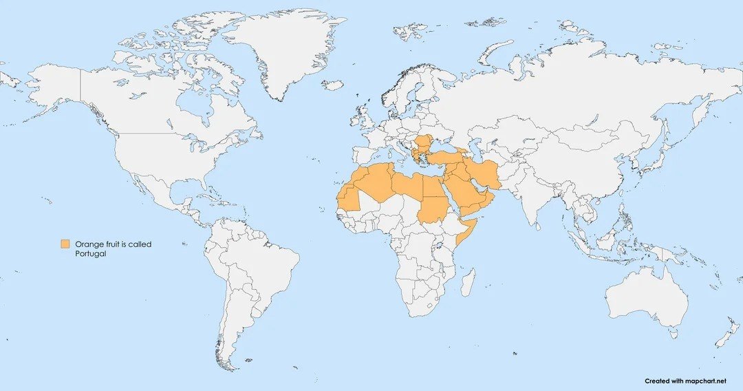 Countries Where Oranges Are Named After Portugal