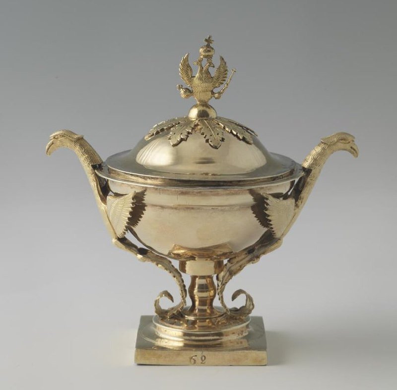 Antique Silver Salt Cellar from 1801 Showcased in Moscow Kremlin Museum